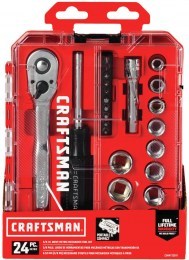 Socket Wrench Set-24 pieces-3-8 CRAFTSMAN